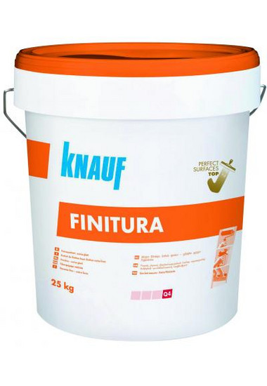 фугини, уплътнители и готови смеси Суперфина готова шпакловка за перфектна повърхност Knauf Finitura 20 кг / 6 кг